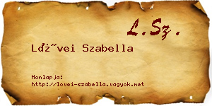Lövei Szabella névjegykártya
